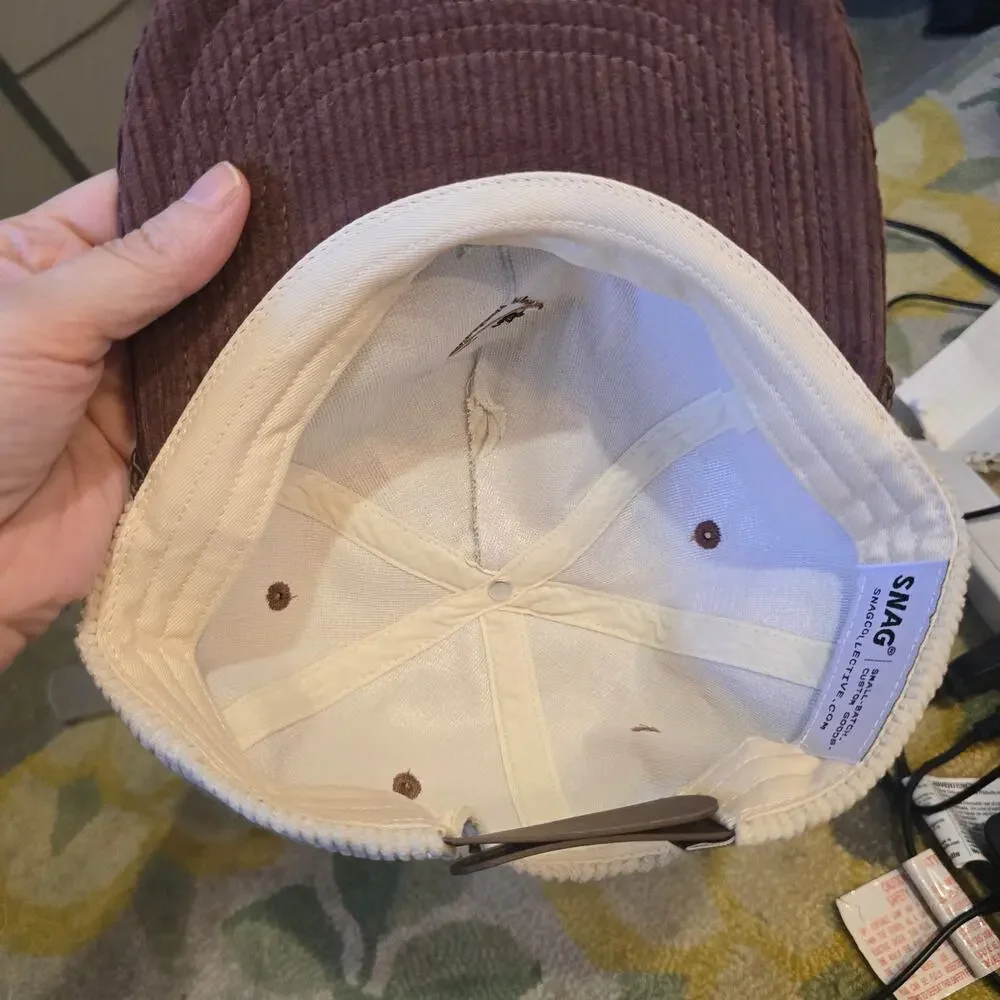 Snag corduroy martini embroidered trucker hat baseball cap snapback